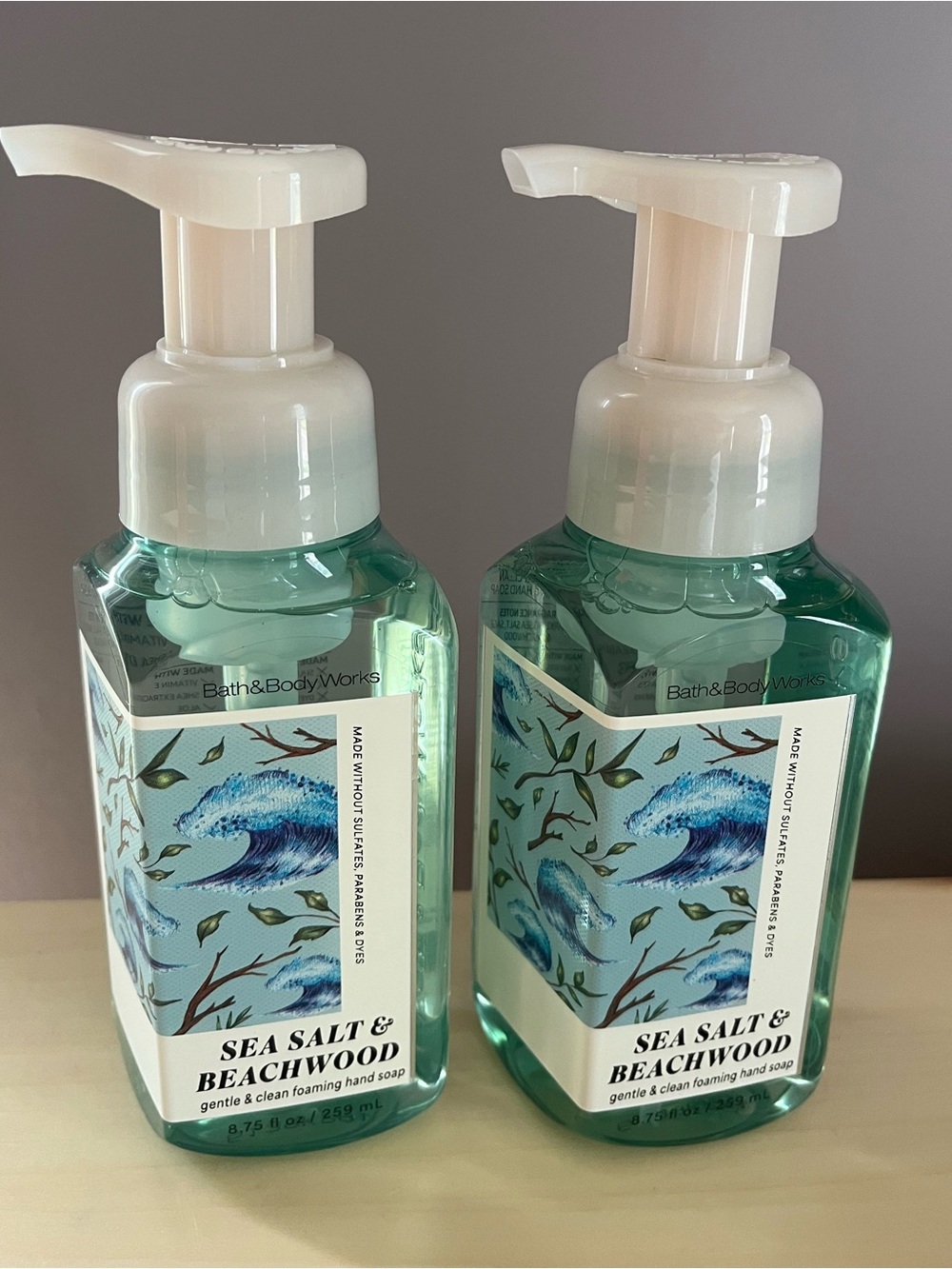 Two New Bath & Body Works Sea Salt & Beachwood Foaming Hand Soaps